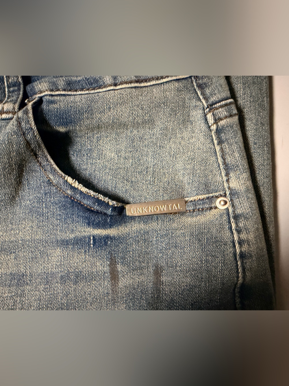 UNKNOWN TAL Light Blue Straight Jeans